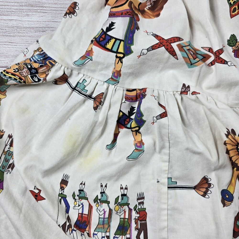 Vintage Jacquelines Sante Fe Skirt Size M Wearable Art 90s Aztec Southwestern - Picture 3 of 10